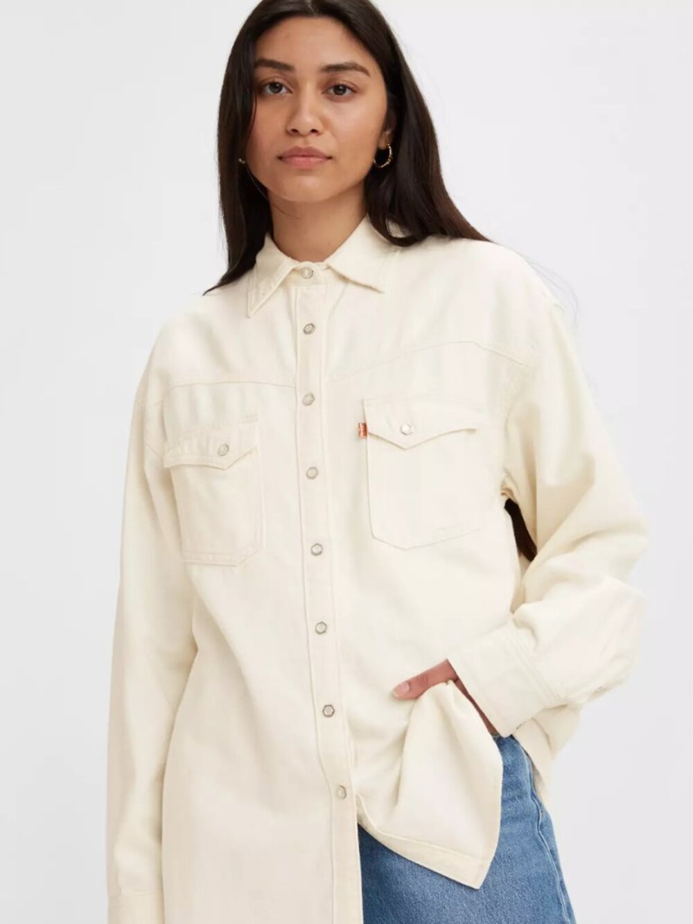 Levi's White Dorsey Western Shirt SIZE XL
